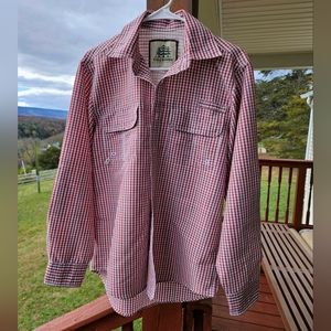 Tallwoods Elementwear Men's Gingham Button Down Shirt Size Small